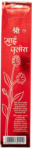 Sai Flora Flux Incense sticks, 8-9 per pack, burn 1-1.5 hours for serenity.
