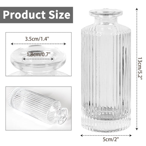 Saiguomi clear retro vases multipurpose decor for flowers or stones