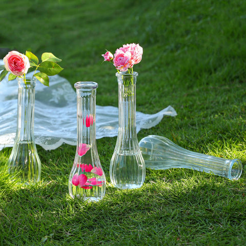 Saiguomi ribbed glass texture adds modern minimalism to centerpieces.