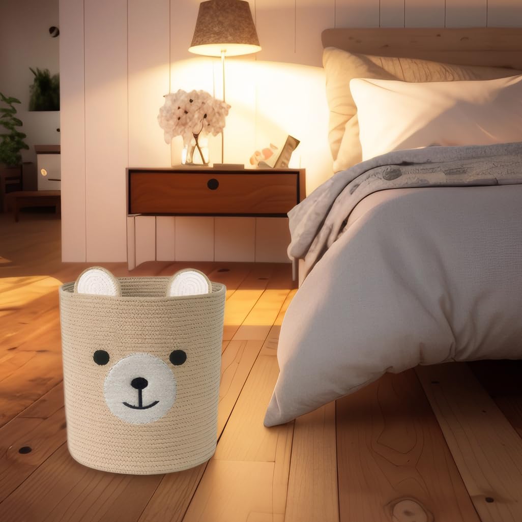 Saiiwnn rustic bear basket makes a thoughtful baby shower gift