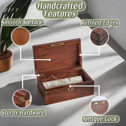 Saijax large keepsake box with lid, perfect for letters and photos