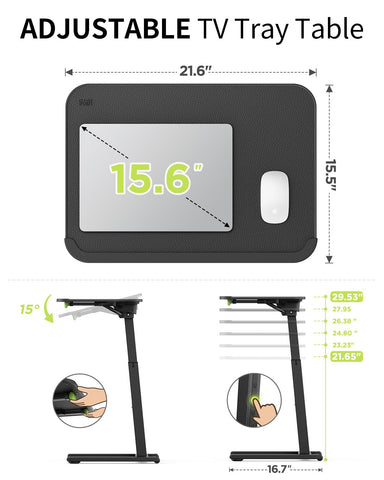 SAIJI foldable desktop saves space beside sofa when not in use