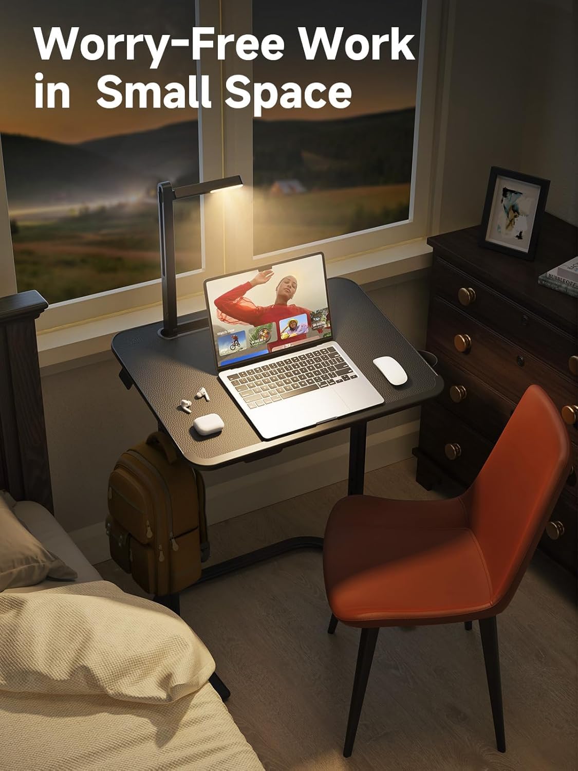 SAIJI XXL TV Tray Table portable 15.4 pounds for easy moving.