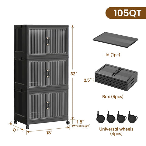 SAILUN stackable storage cabinet on wheels for easy repositioning.