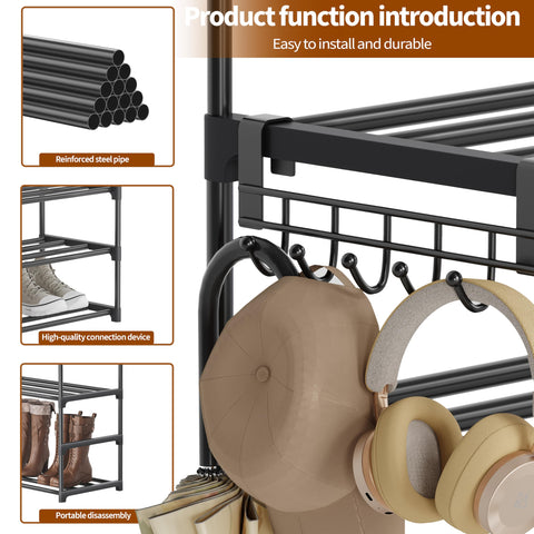 Saincustom shoe rack placed in entryway for organized daily footwear access.