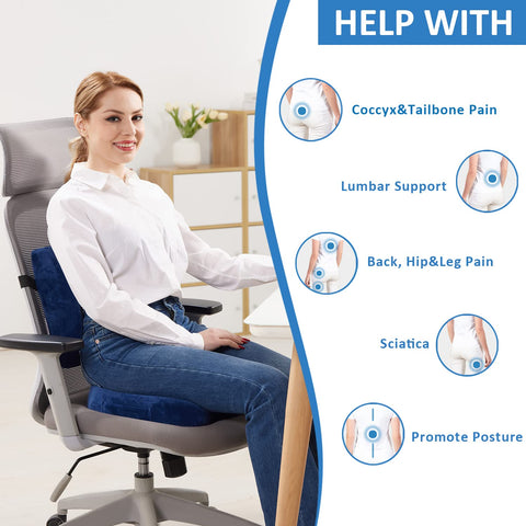 SAIREIDER lumbar pillow contouring support for better posture on long workdays