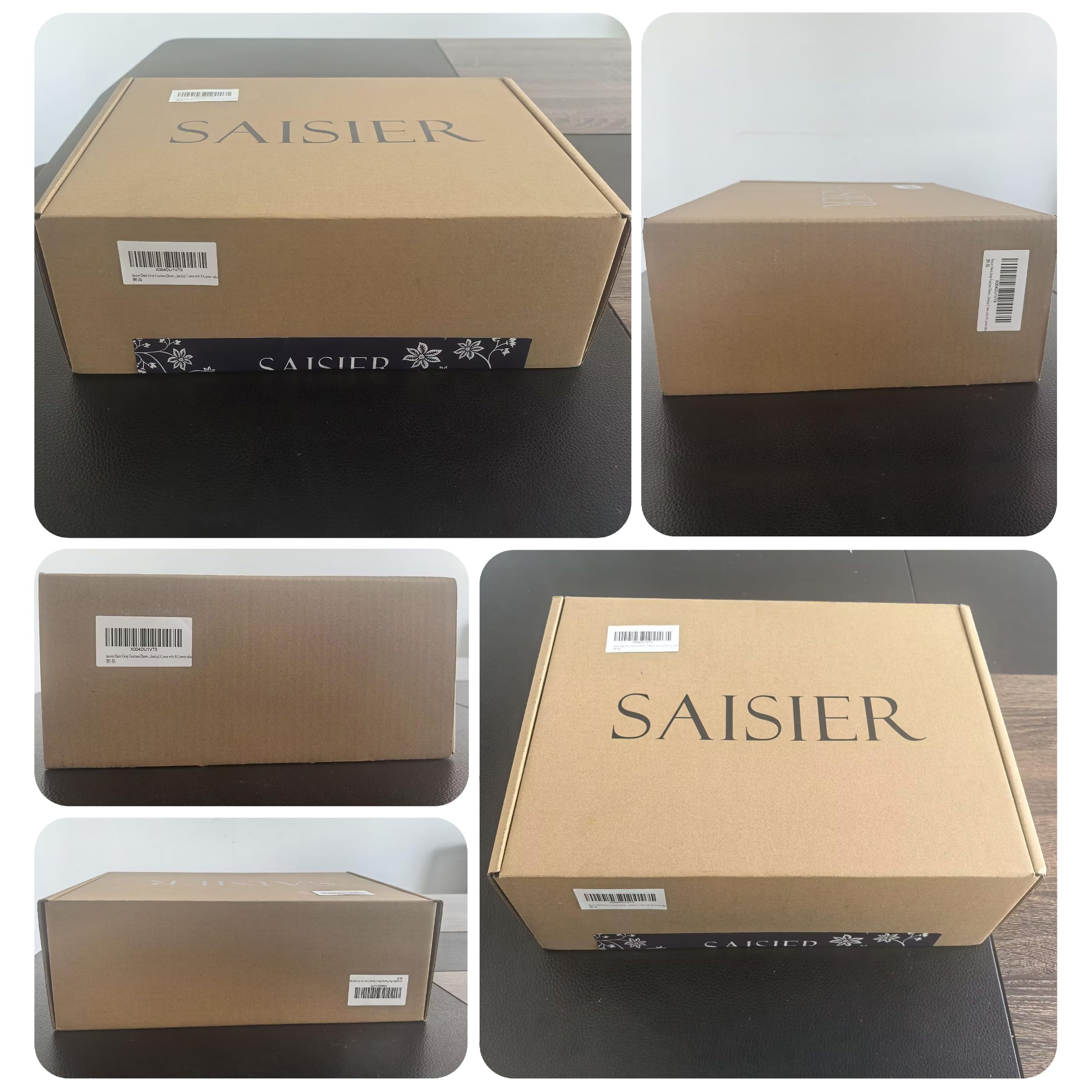 Saisier care shot indicates simple care for long-lasting softness.