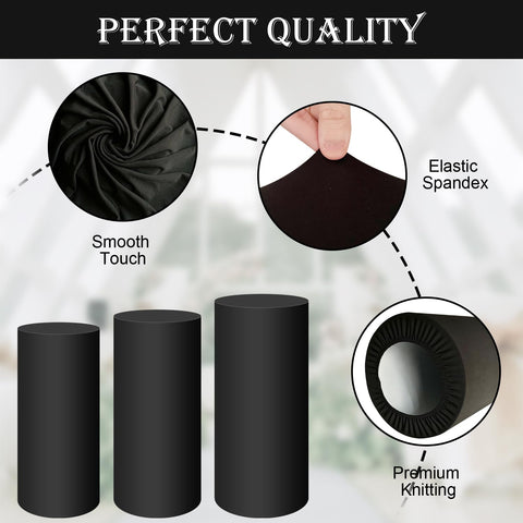 Smooth spandex fabric adds a subtle shine under lights for refined ambiance.