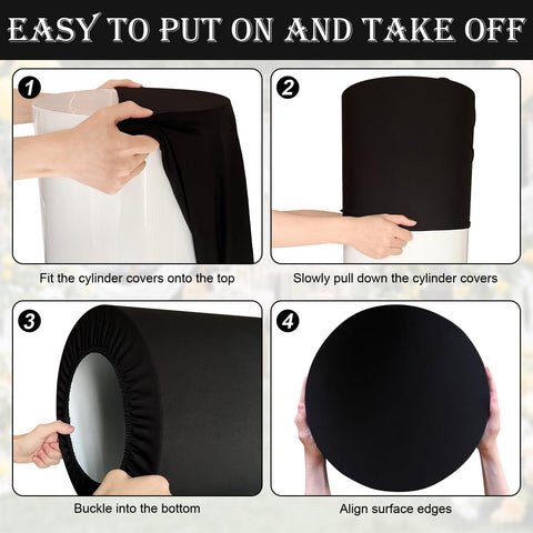 Protects white pedestals from scuffs while matching any black themed scheme.