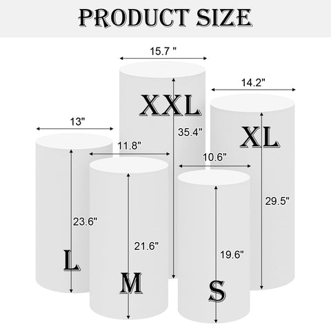 SaitiMade white pedestal cover in medium size on a stand, clean look