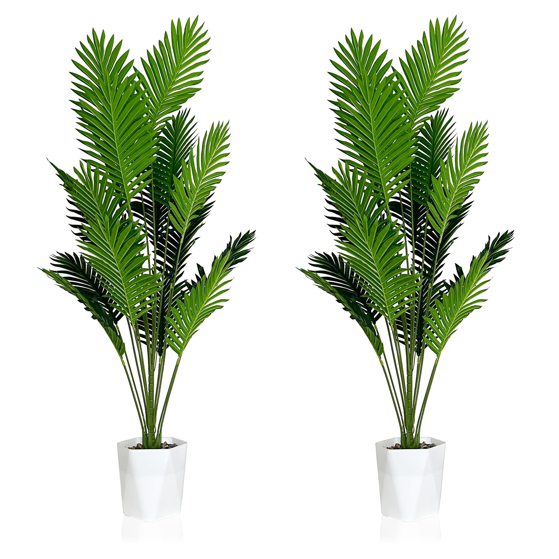 SAJANDAS artificial areca palm assembly kit for easy setup