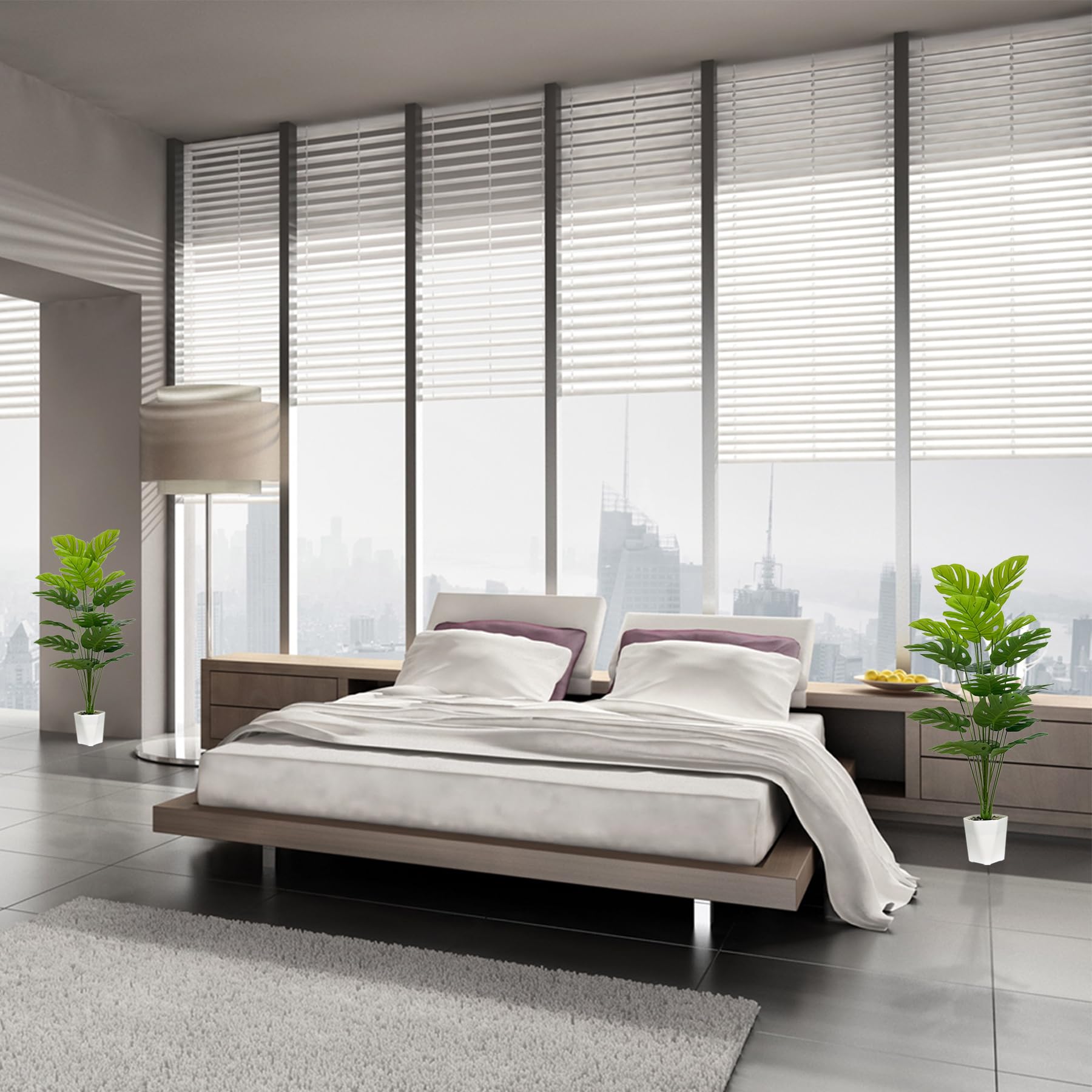SAJANDAS tall floor plant creates natural ambiance in home or office.