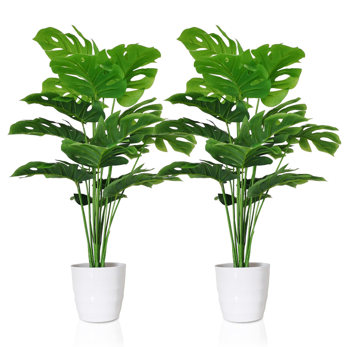 SAJANDAS artificial Monstera deliciosa plant in pots for indoor greenery.