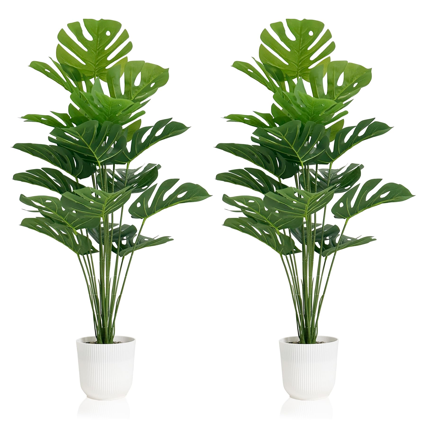 SAJANDAS artificial Monstera deliciosa plants in pots for lush home decor