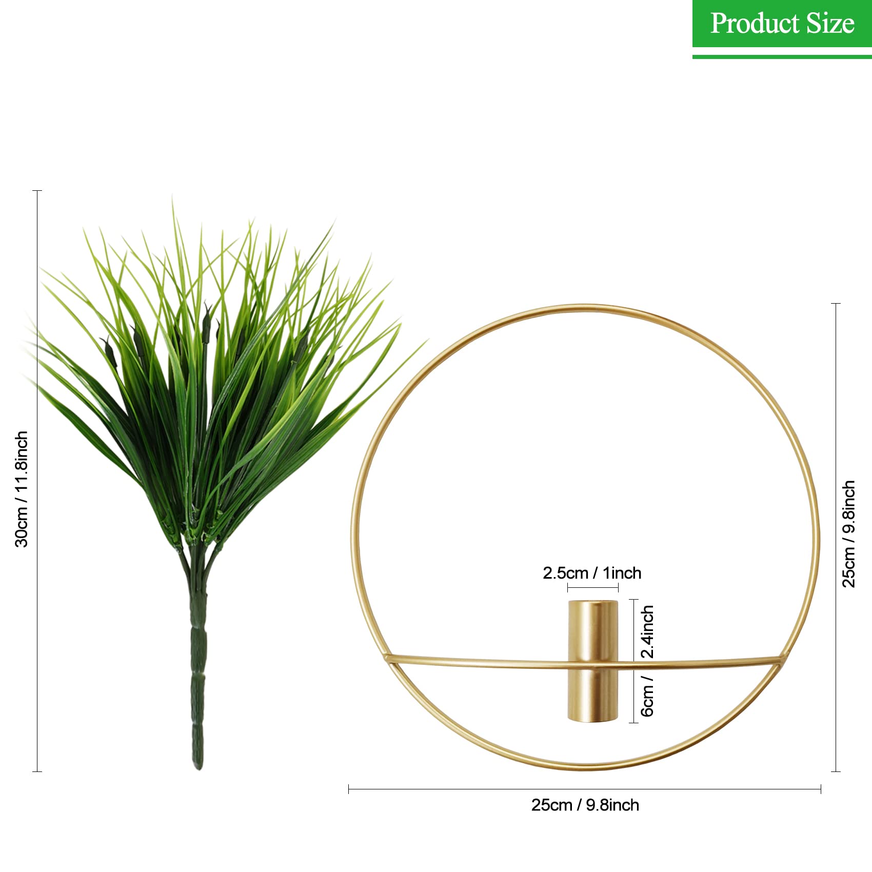 SAJANDAS 30 cm artificial grass length enhances the foliage look