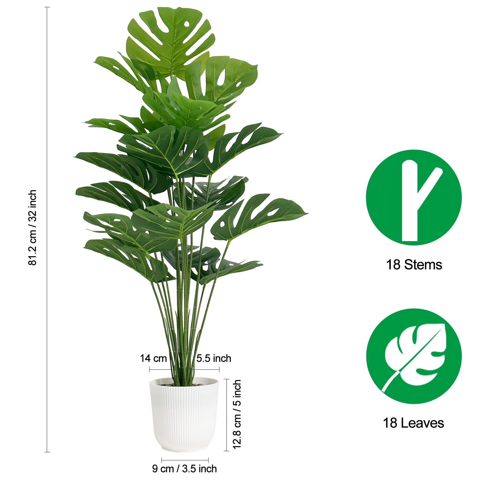 SAJANDAS Monstera stems are adjustable for personalized shapes