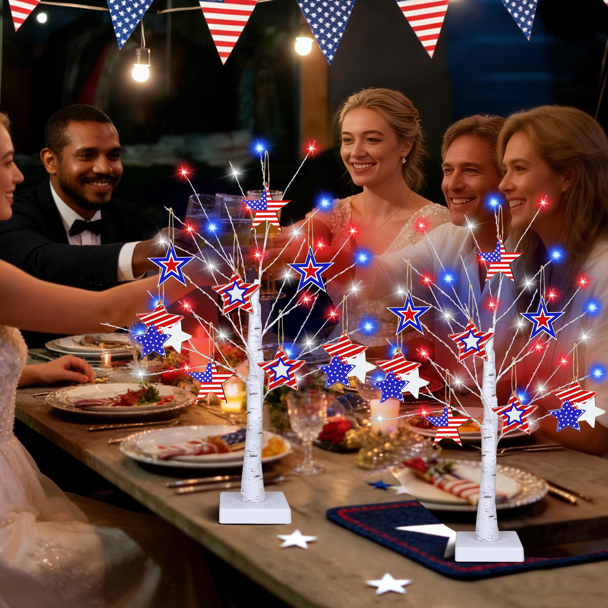 Sakayo-red-white-blue-theme suits Memorial and Independence Day celebrations.