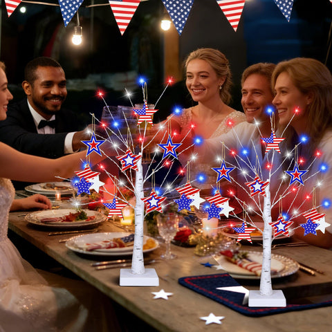 Sakayo-red-white-blue-theme suits Memorial and Independence Day celebrations.