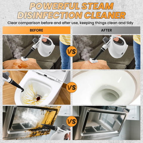 Saker steam cleaner with 350ml water tank for longer cleaning sessions