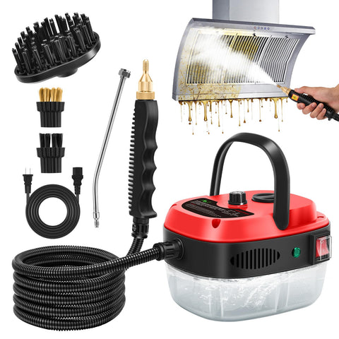 SakerPlus 2500W handheld steam cleaner front view for powerful, versatile cleaning