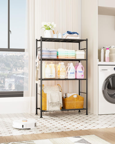 Sakugi 4-Tier shelf garage use helps store heavy items safely