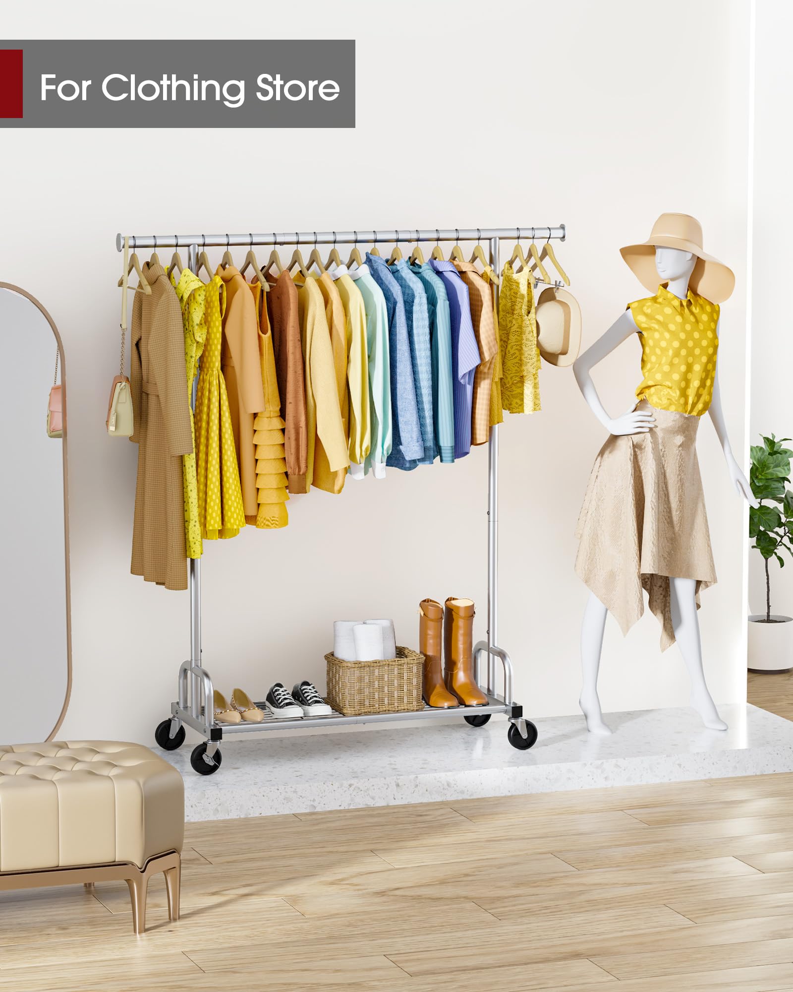 Sakugi clothes rack assembly instructions enable quick setup.