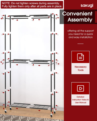 Sakugi Clothes Rack bedroom storage helps declutter for a neat living space