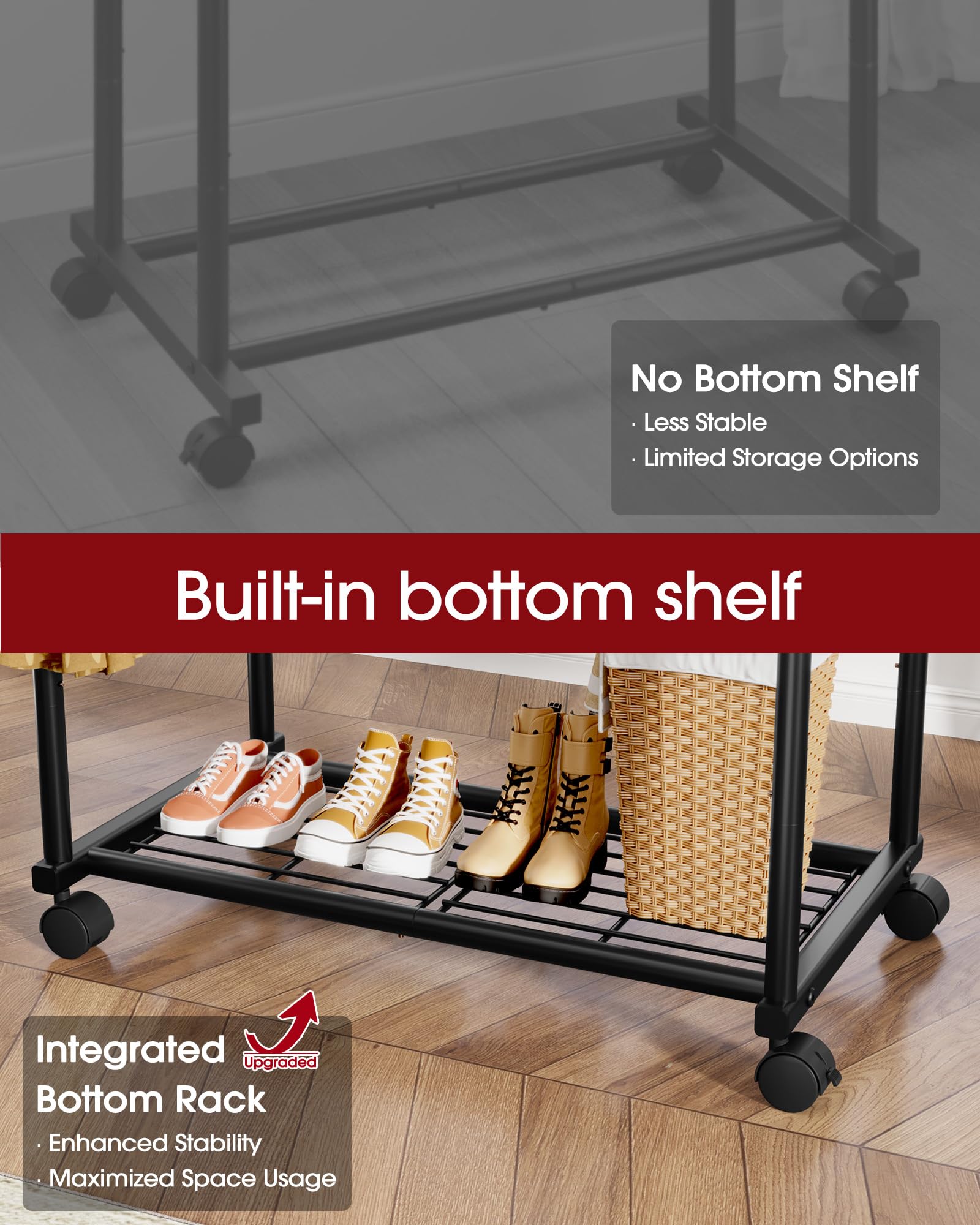 Sakugi easy-assembly rack with quick, tool-light setup