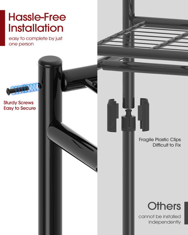 Sakugi Clothes Rack hooks illustrate extra storage for bags, belts, and hats