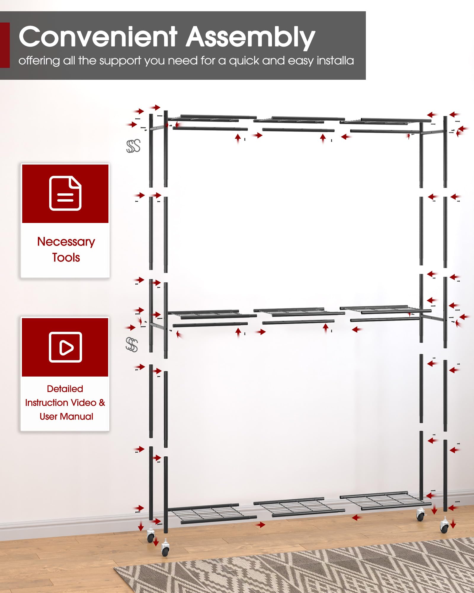 Sakugi clothes rack promotes quick air circulation for drying clothes