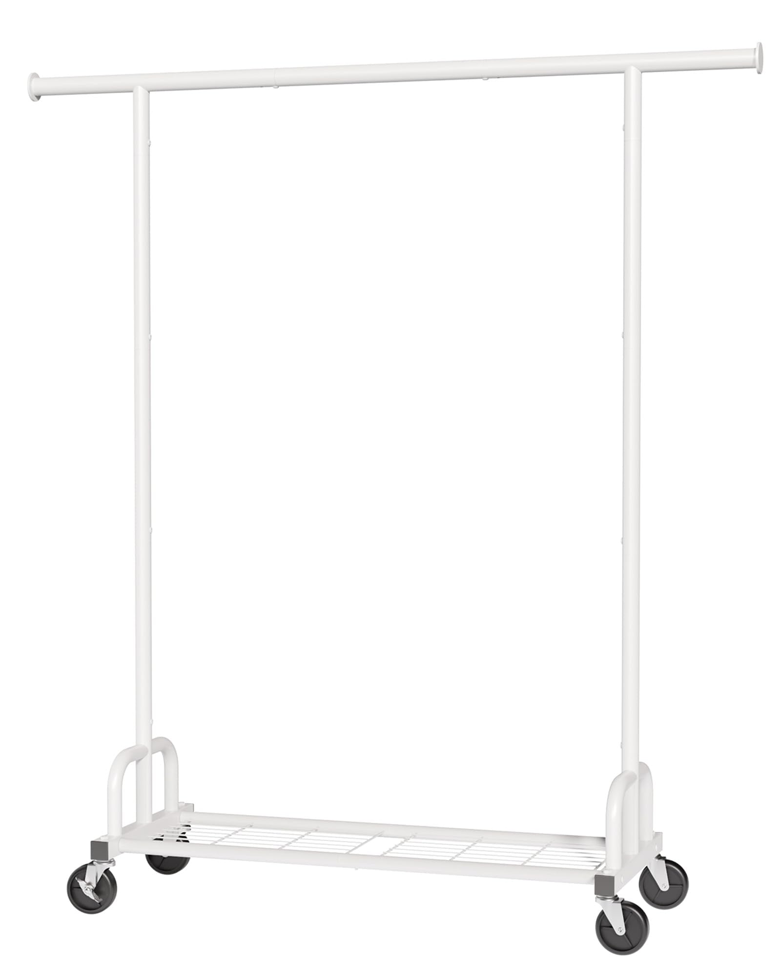 Sakugi rack with lockable wheels demonstrates smooth, secure mobility.
