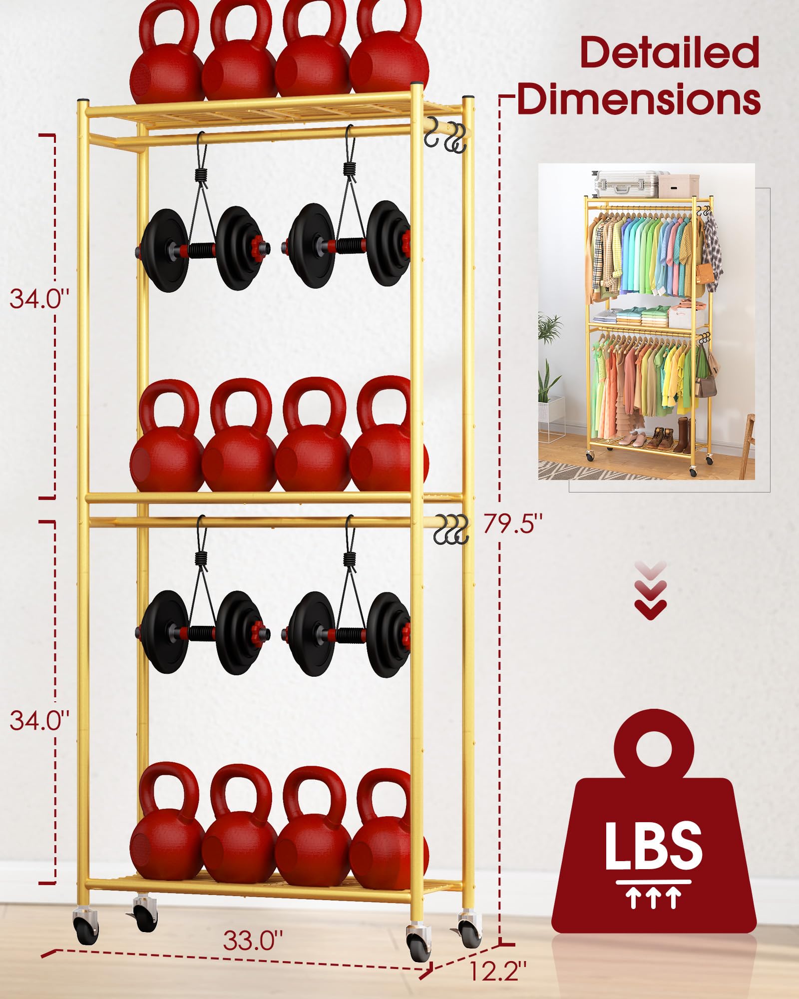 Sakugi clothes rack shelves and mesh detail offers versatile storage for clothes and accessories.