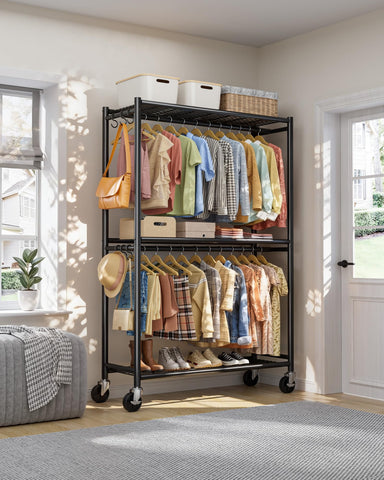 Sakugi rack demonstrates two installation options for stability and mobility