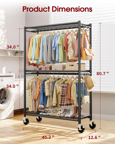 Sakugi rack with wheels enables easy room reconfiguration and relocation