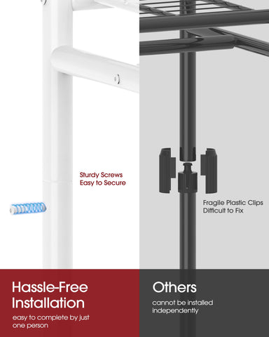 Sakugi Clothes Rack on wheels with brakes offers smooth mobility and secure placement.