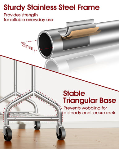 Sakugi heavy duty rack includes bottom wire shelf for shoes.
