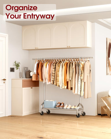 Sakugi heavy duty rack in entryway for tight spaces.