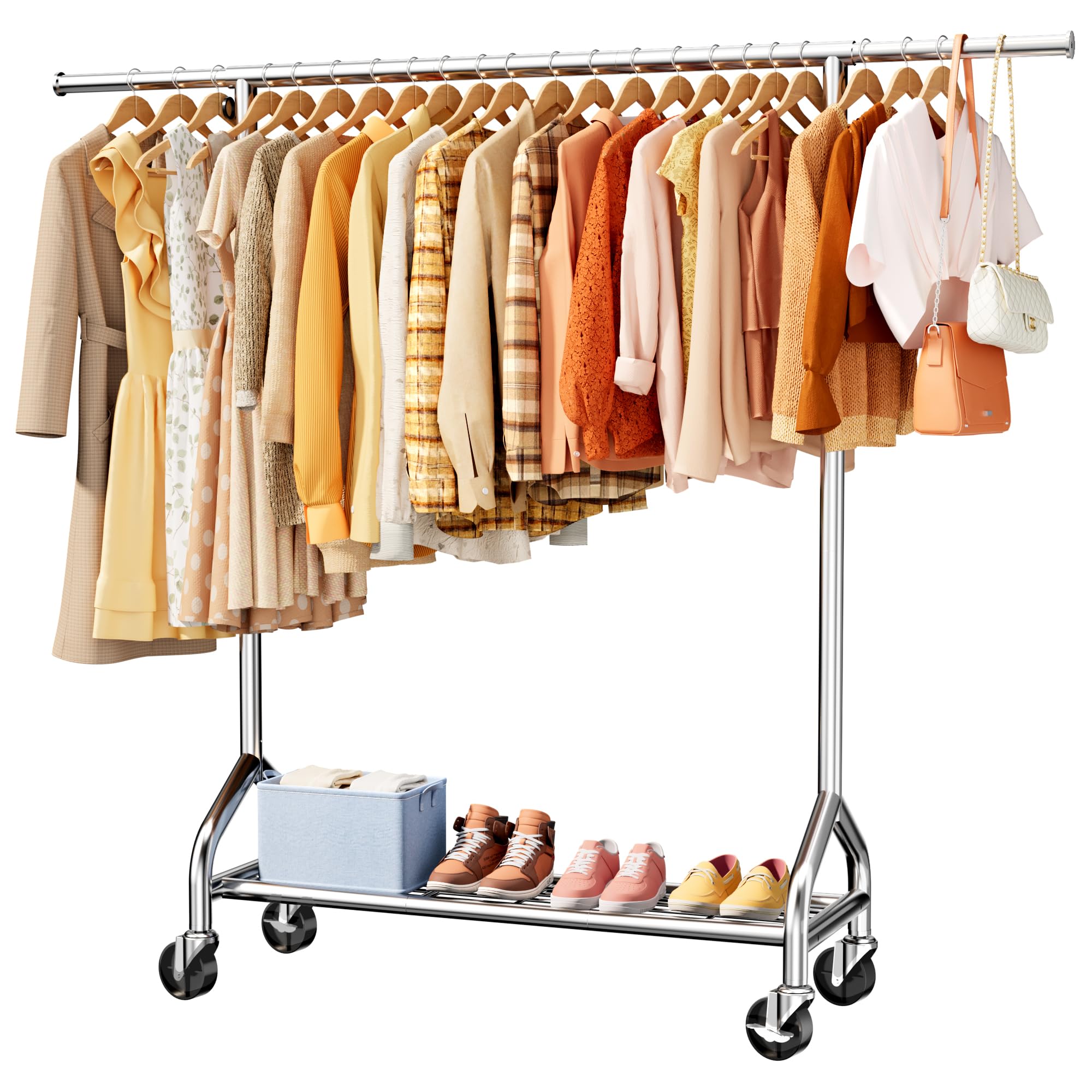 Sakugi heavy duty rack with extended side rods for extra hanging space.