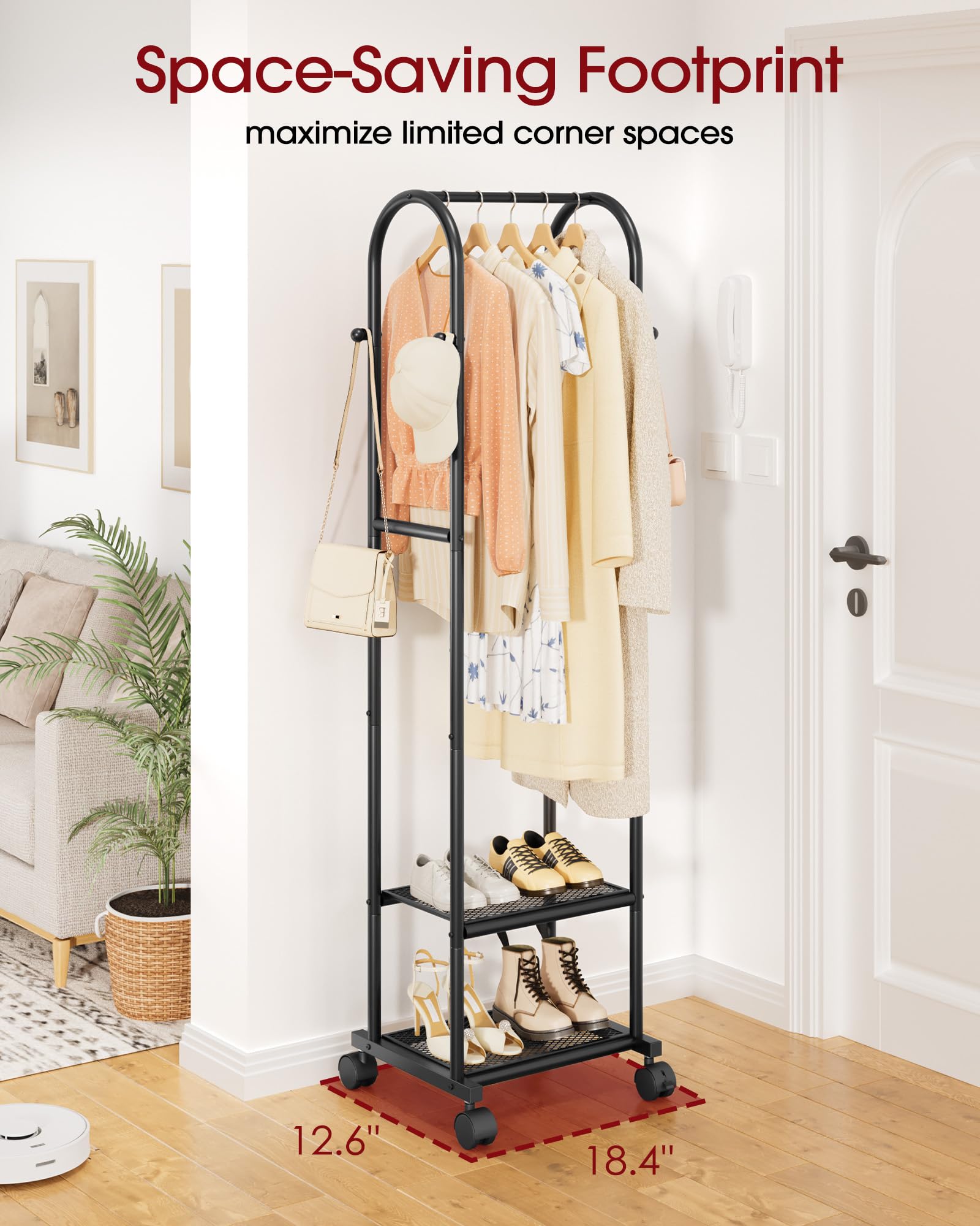Sakugi compact footprint fits bedrooms, entryways, and closets efficiently.