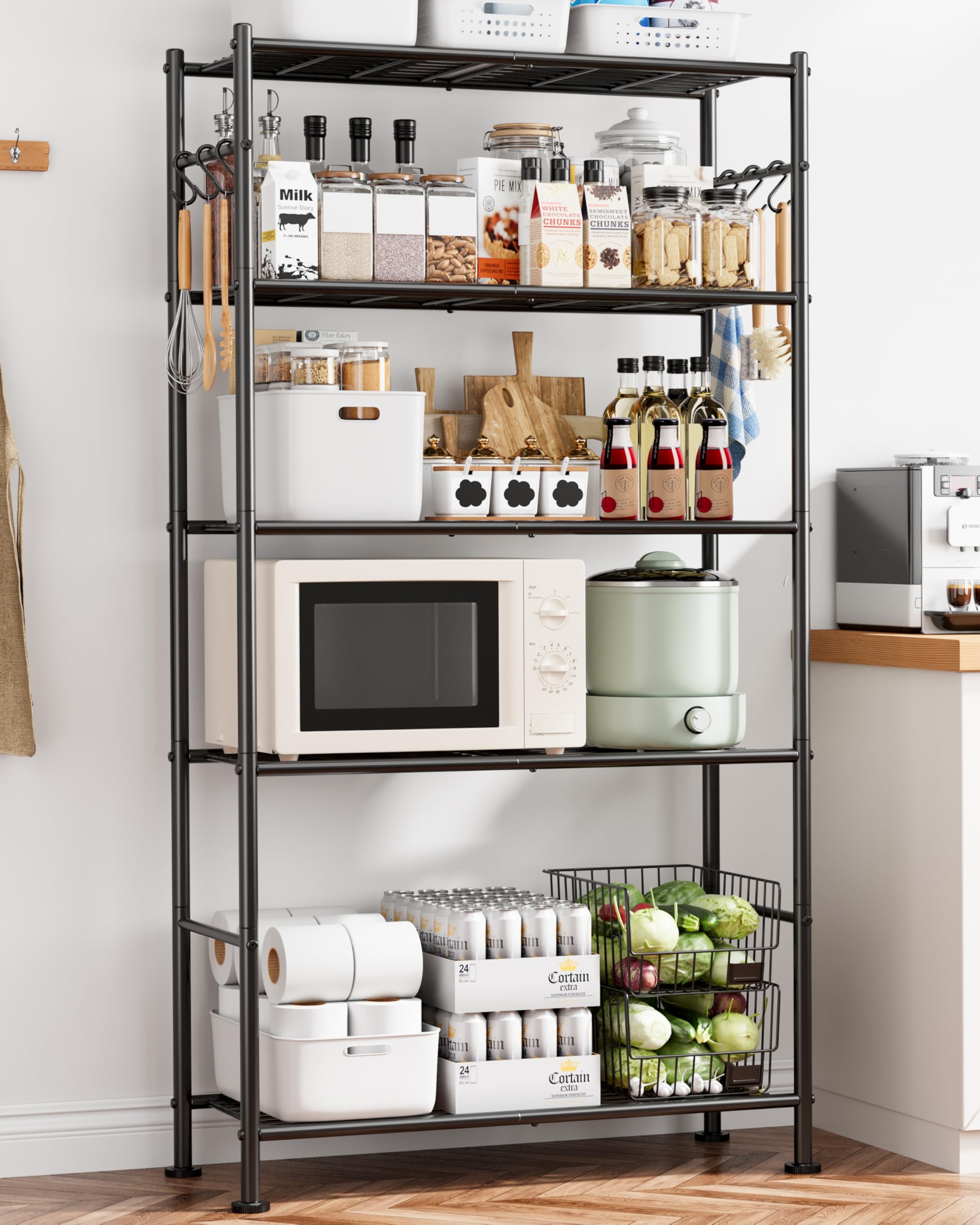 Sakugi large-capacity shelf showing quick assembly and versatile home use.