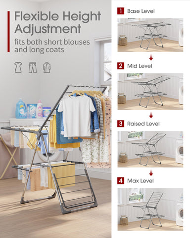 Sakugi all-weather rack for indoor and outdoor drying.