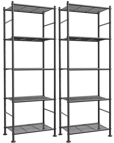 Sakugi storage shelves 2-pack front view, space-saving design for compact rooms.