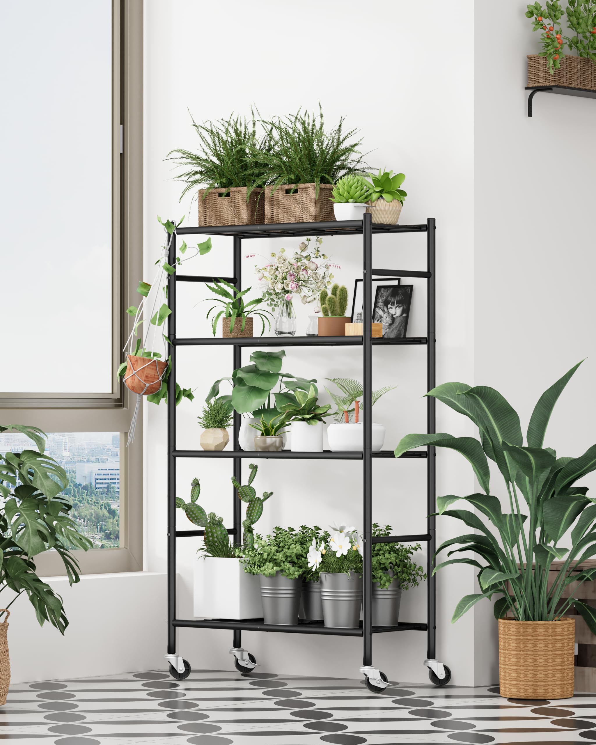 Sakugi unit's mesh shelves are easy to wipe clean for quick maintenance.