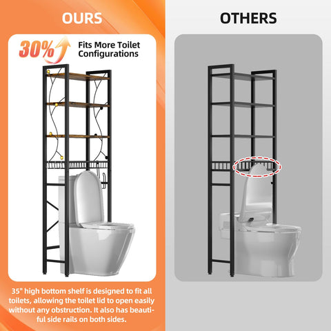 Multipurpose storage rack suitable for bathroom, kitchen, and laundry.