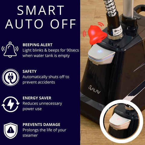 SALAV 3l water tank detachable for long uninterrupted steaming
