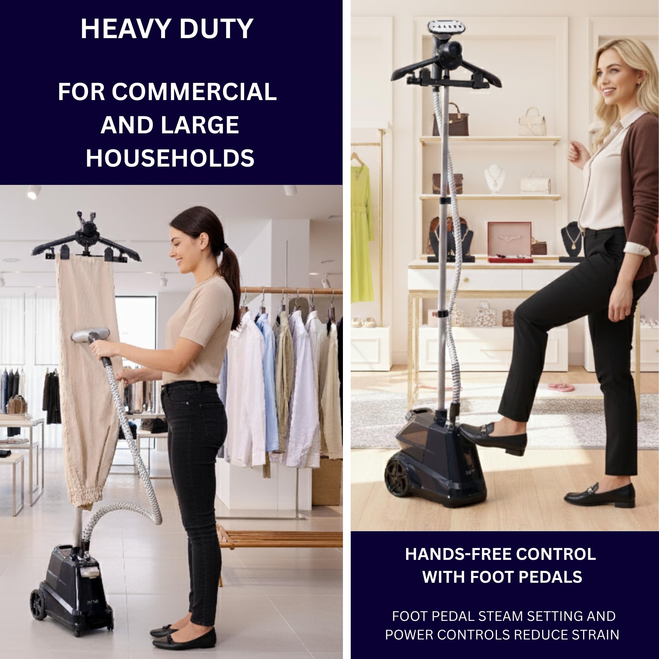 SALAV adjustable telescopic pole adapts to different garment sizes