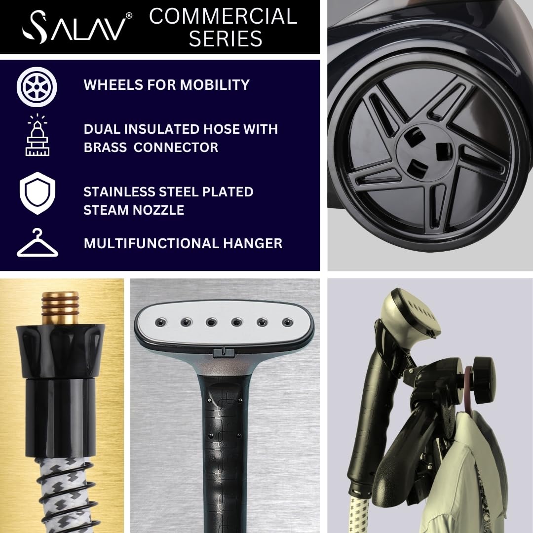 SALAV ergonomic nozzle provides comfortable even steam distribution