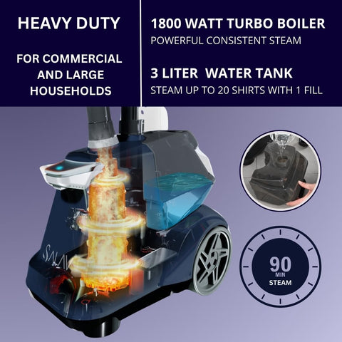 SALAV pedal controlled steamer enables hands-free precise operation