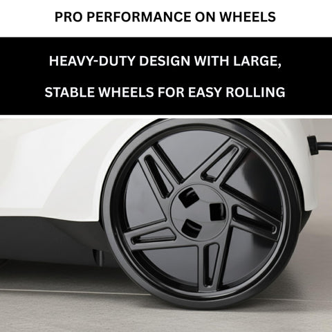 SALAV telescopic pole extends height for versatile garment coverage.