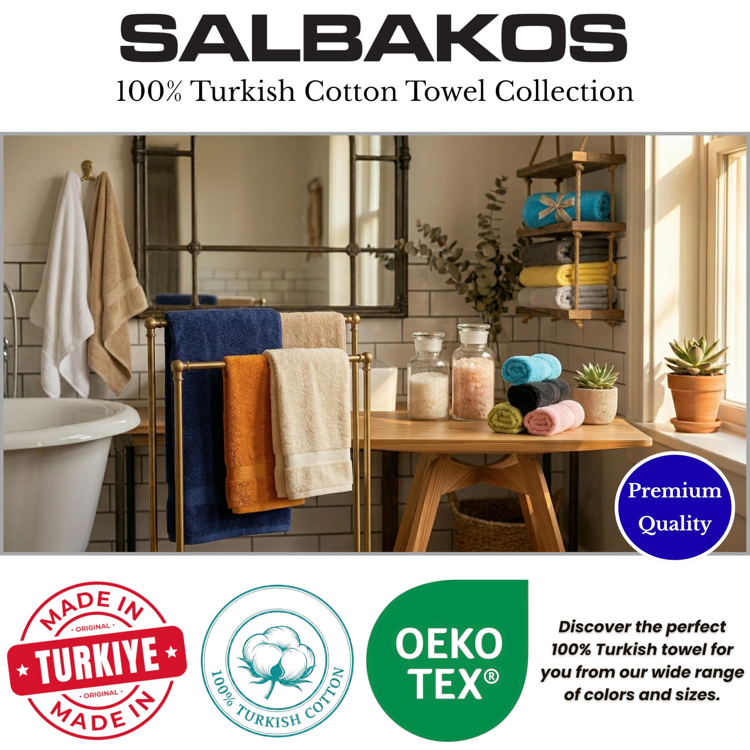 SALBAKOS luxury gift towel for weddings or housewarmings with practical indulgence.